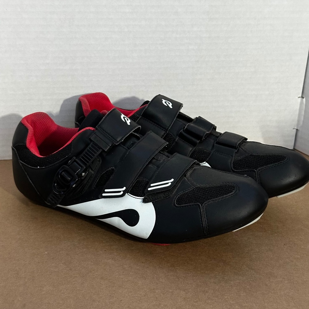 Peloton Cycling Shoes Mens 47 Black White Good Cleats Included PL-SH-B-47